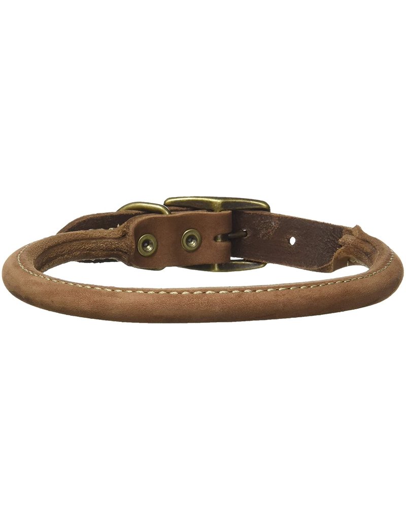 Circle T - Round Leather Collar - Rustic Chocolate - 14"