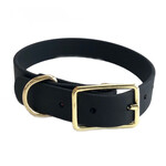 Hot Dogs All Dressed - Biothane Collar - Black - 20"