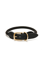 Knotty Pets - Adjustable Rope Collar - Black & Brass