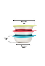Messy Mutts - 3 Stainless Steel Bowls with Lids - 6pc Set