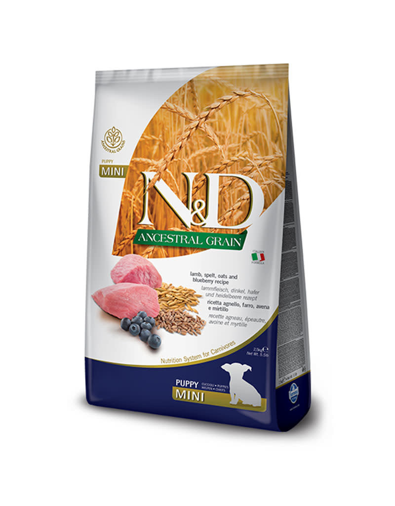 Farmina N&D - PUPPY - Mini - Ancestral Grain - Lamb & Blueberry