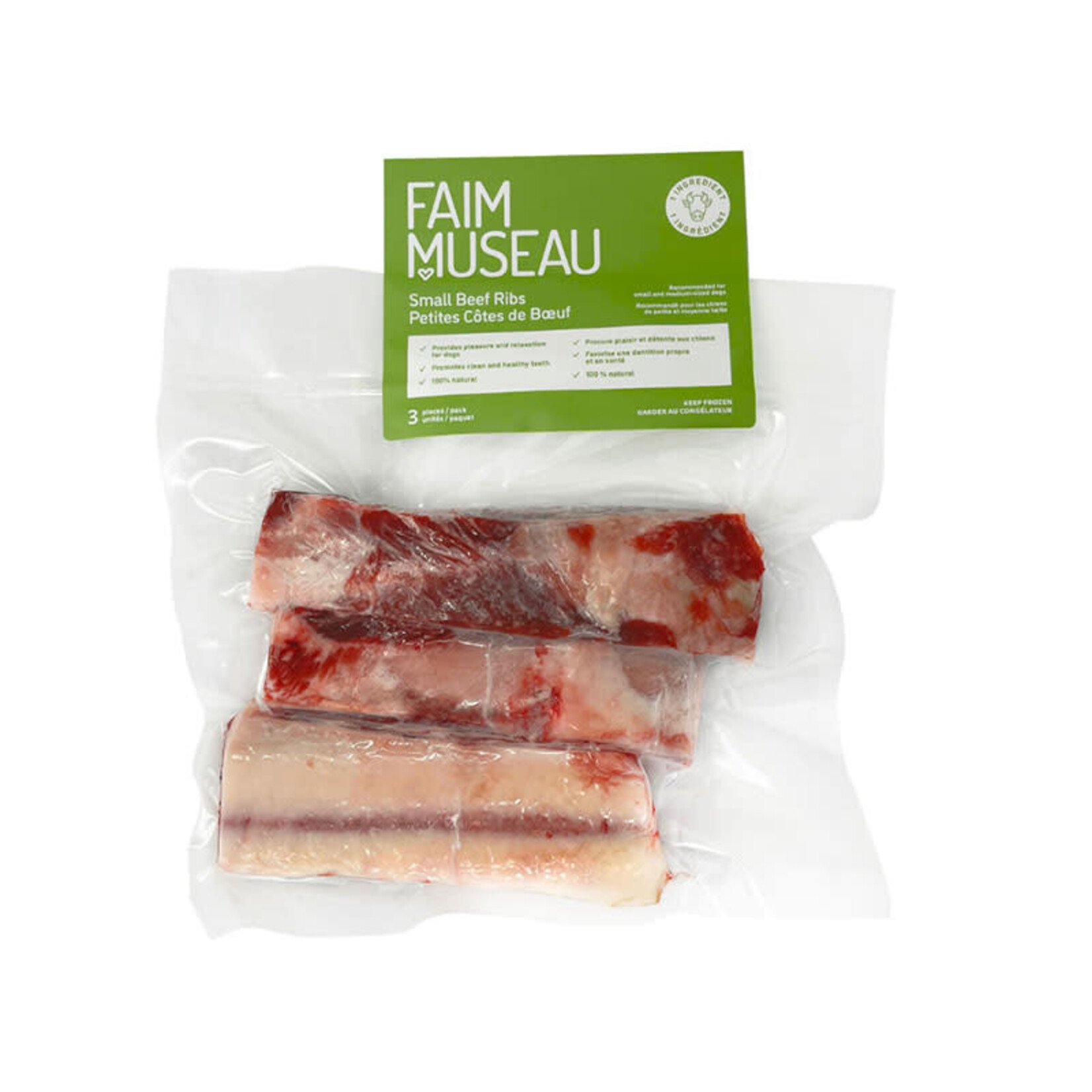 Faim Museau Faim Museau - Cotes de boeuf - Petites - Paquet de 3