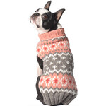 Chilly Dog Sweaters - Fairisle Peach - Large