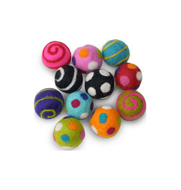 Dharma Dog Karma Cat - Wool Ball - 1.5" - Assorted Colours