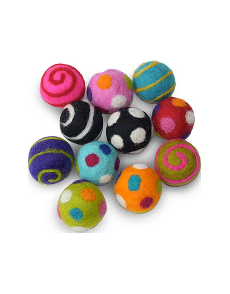 Dharma Dog Karma Cat - Wool Ball - 1.5" - Assorted Colours