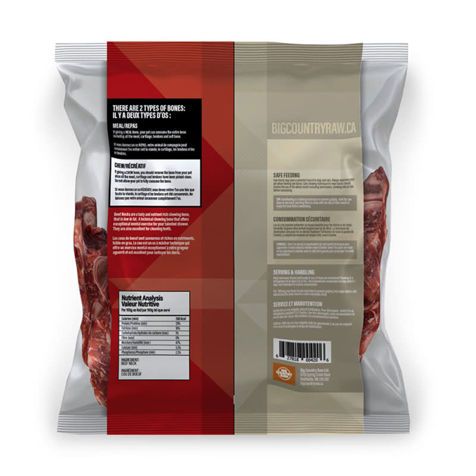 Big Country Raw Big Country Raw - Beef Neck Bone - 2lb