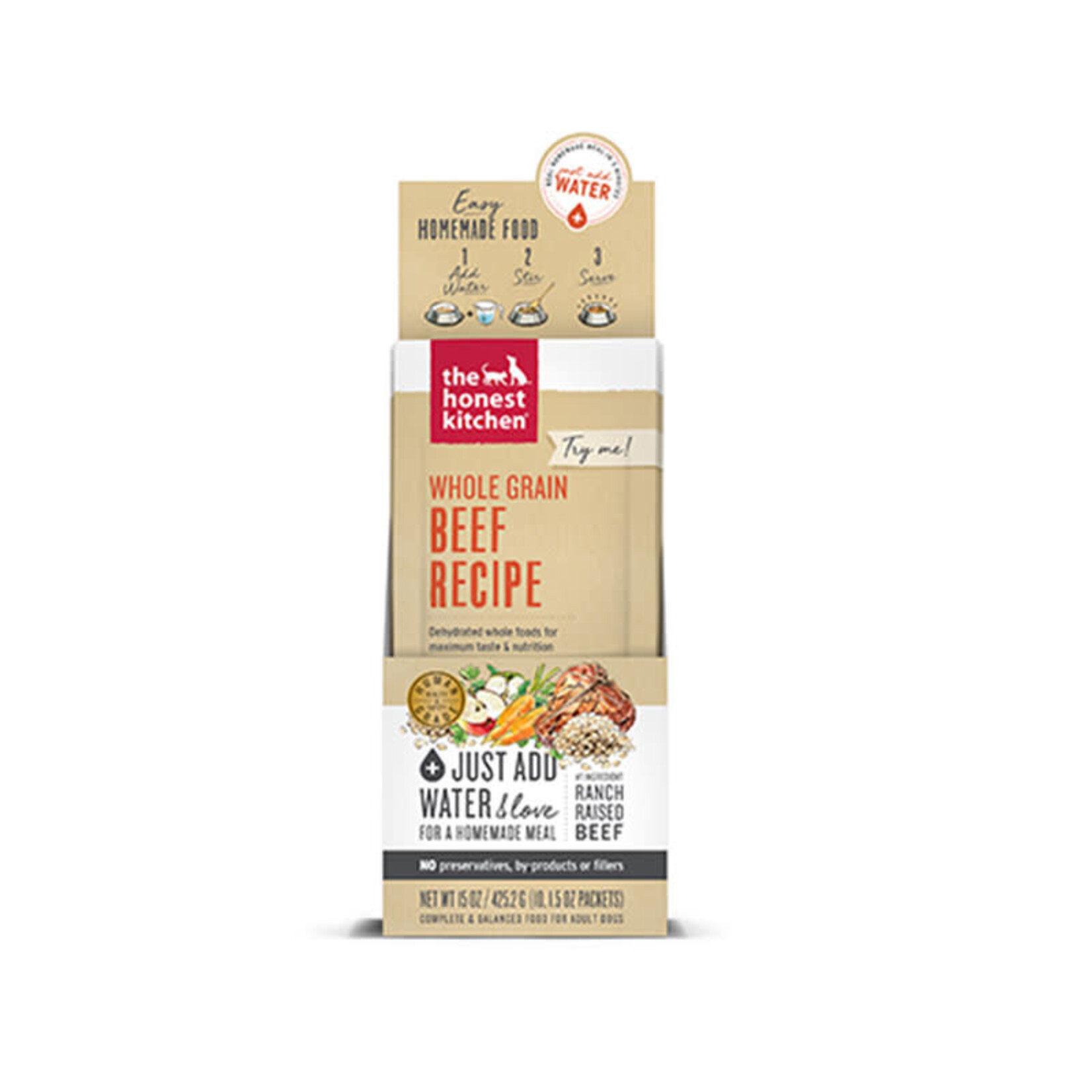 Honest Kitchen The Honest Kitchen - Whole Grain - Beef Recipe - 1.5oz