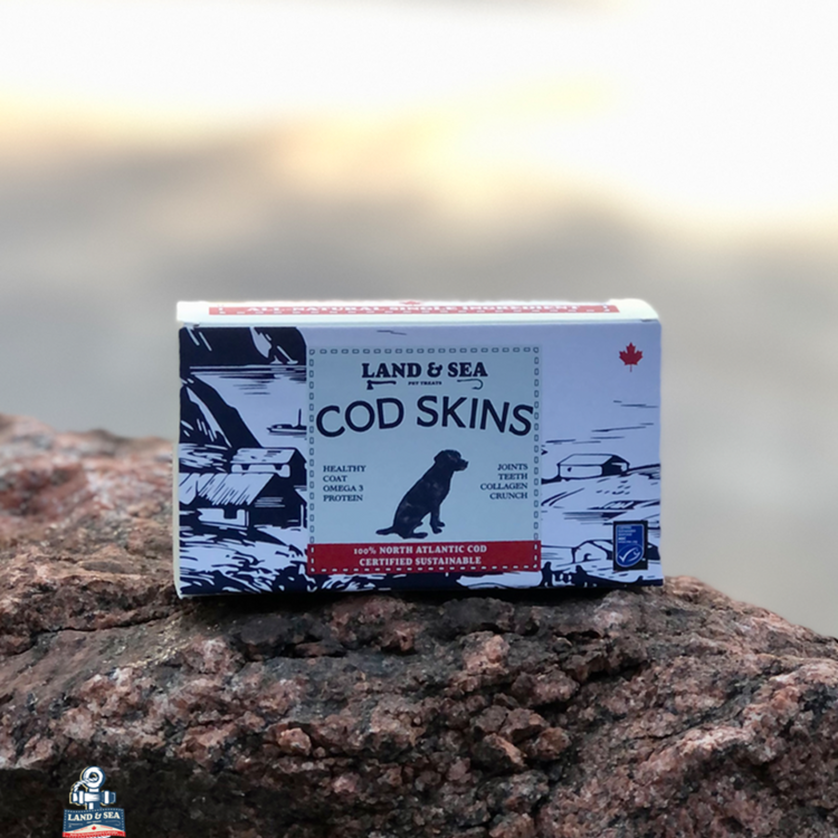 Land & Sea Pet Treats Land & Sea Pet Treats - Cod Skins - Quality Cuts Box