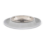 Messy Mutts - Bol pour chat avec base en Silicone - Gris Marbre