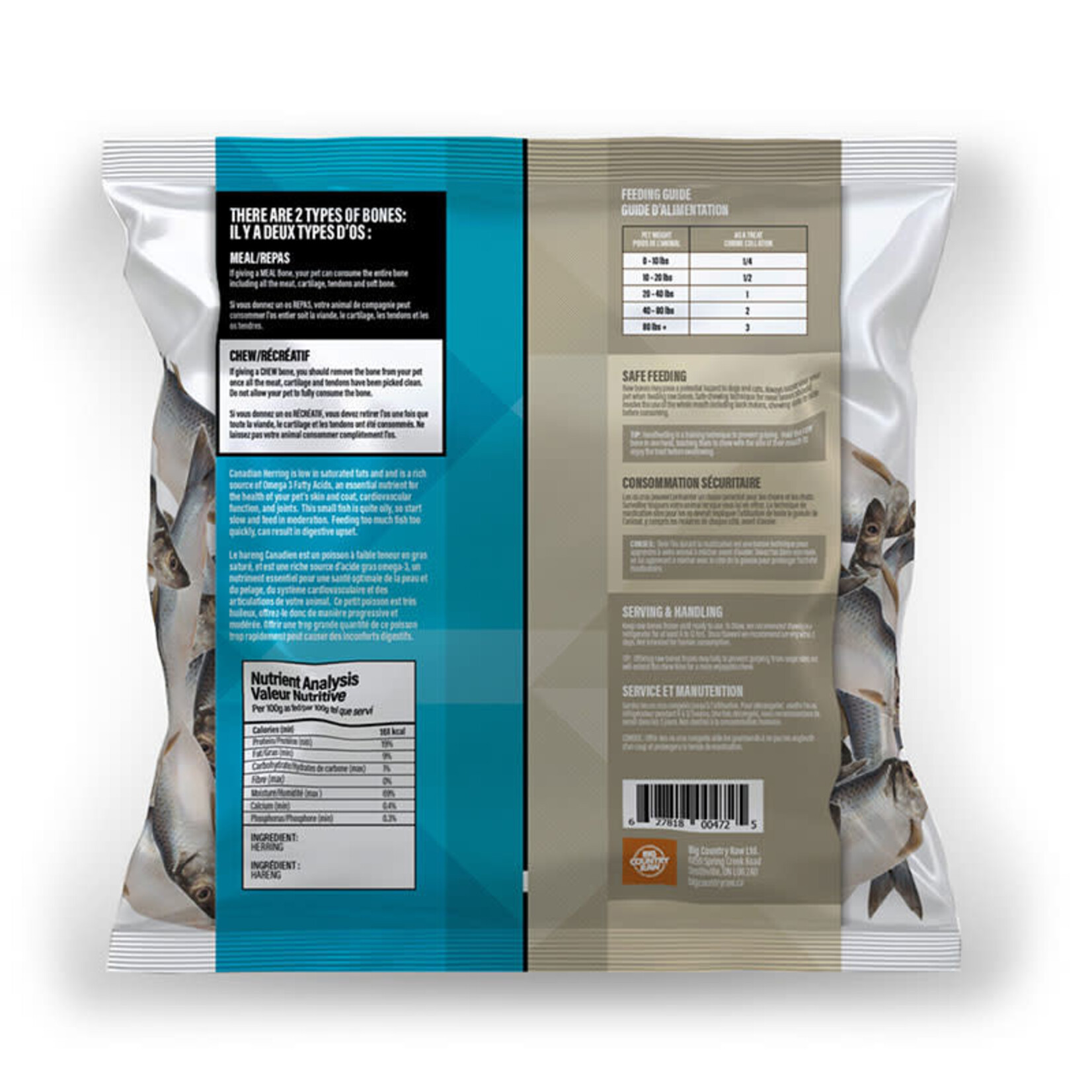 Big Country Raw Big Country Raw -  Hareng - sac de 1 lb