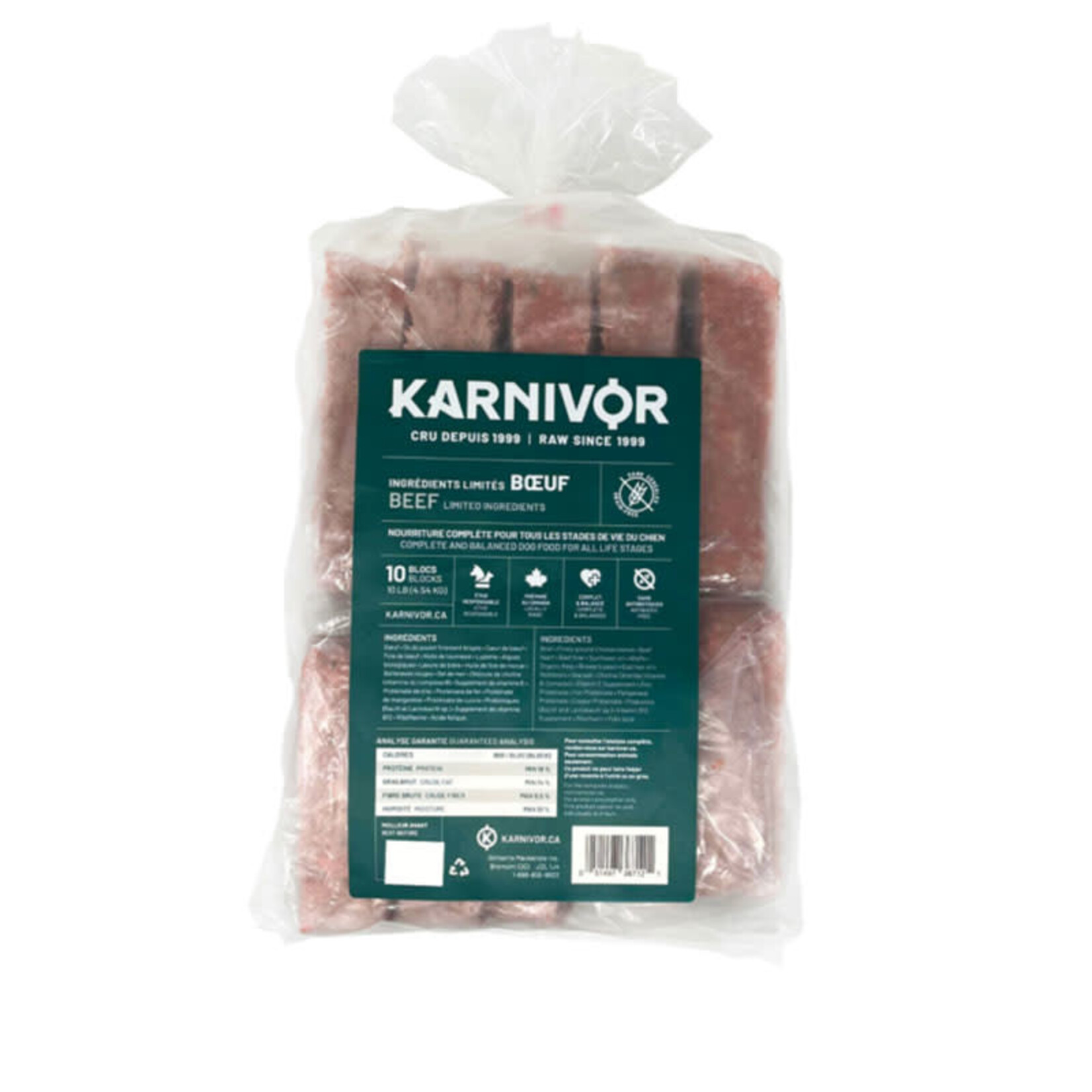 Karnivor Karnivor - Bulk Bags - Beef - 10lbs
