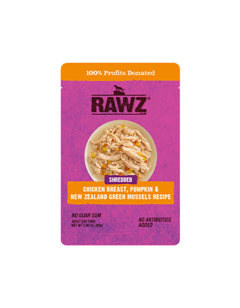 Rawz RAWZ - Shredded Chicken Breast, Pumpkin & Green Lipped Mussel - Pouches
