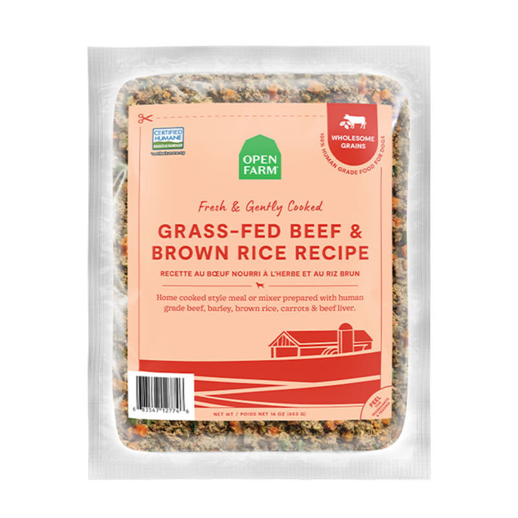 Open Farm Open Farm - Gently Cooked - Grass-Fed Beef & Brown Rice