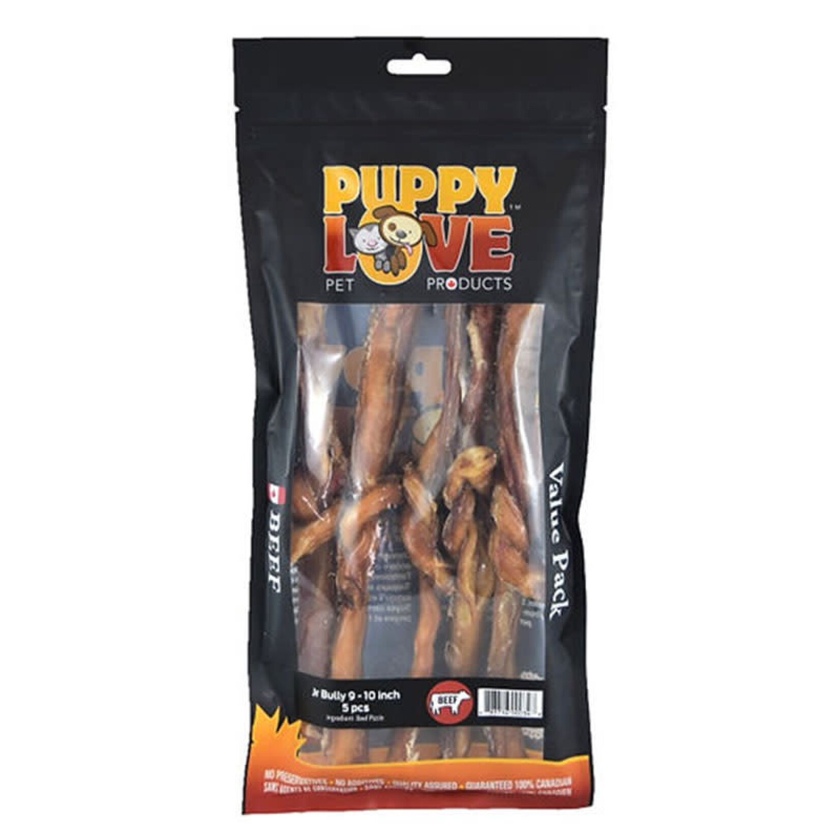 Puppy Love Pet Products Puppy Love - Jr Bully 9-10" - 5 pack