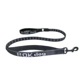 ROK Strap - Stretch Leash - Black (reflective) - Boutique Pawse