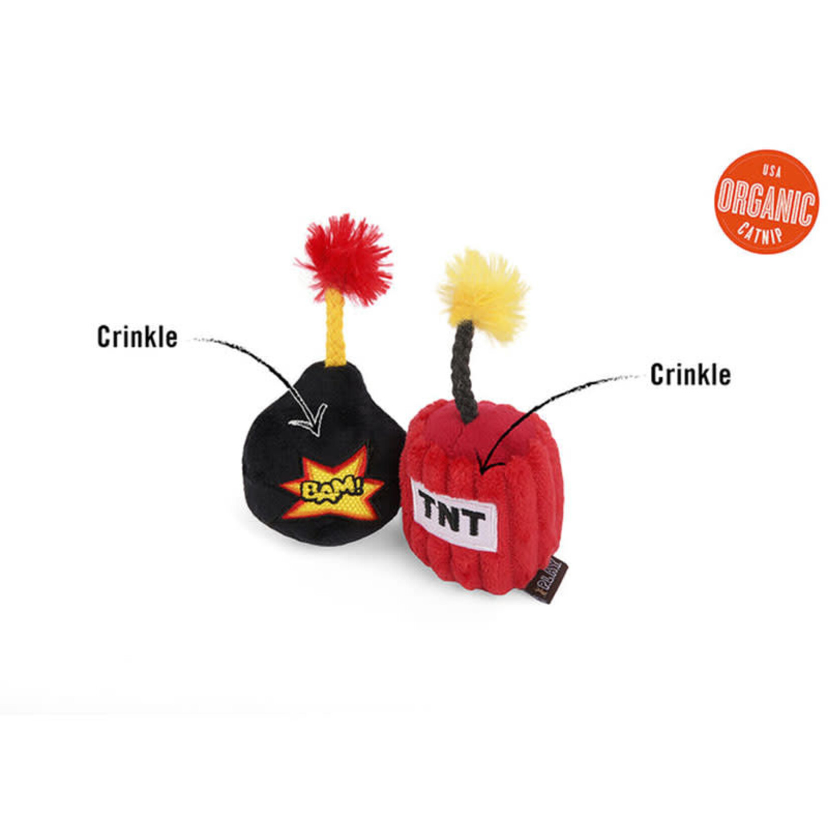 Pet P.L.A.Y - Herbe à chat en peluche Feline Frenzy - Kitty Boom