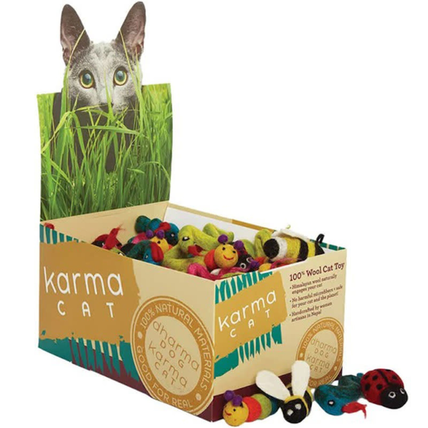 Dharma Dog Kharma Cat - Créature en feutre de laine - Assorti