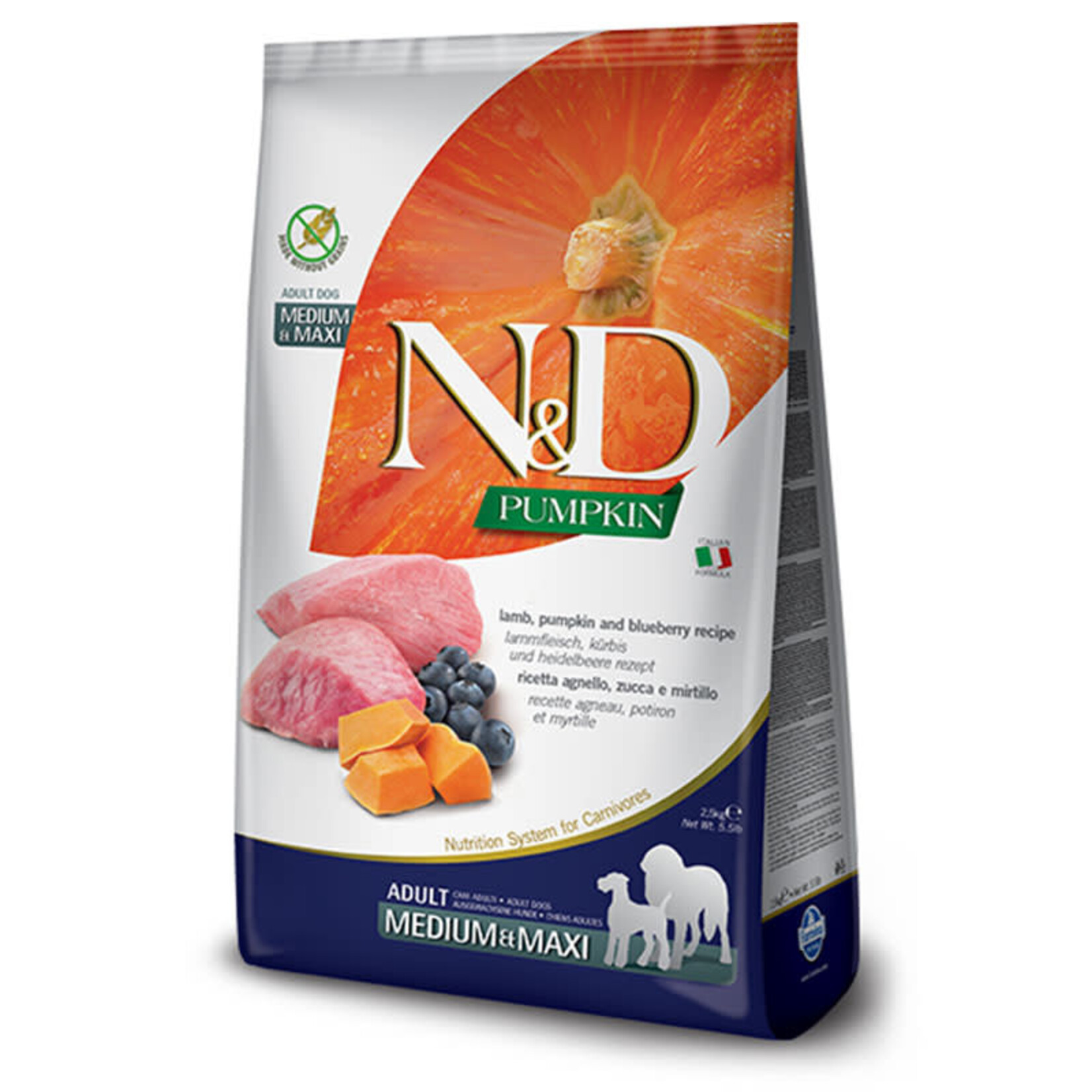 Farmina N&D - ADULT - Med/Maxi - Pumpkin - Lamb & Blueberry