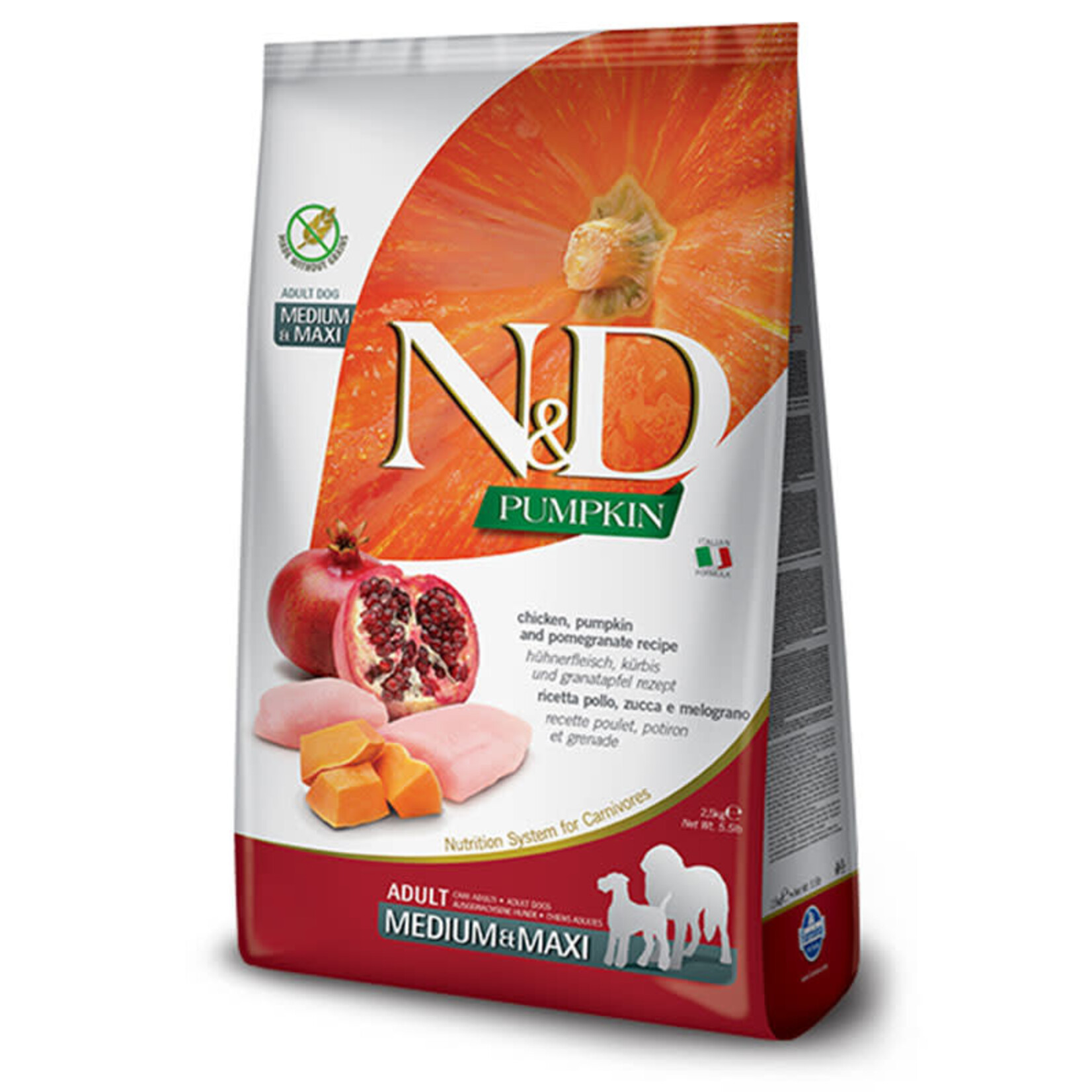 Farmina N&D - ADULT - Med/Maxi - Pumpkin - Chicken & Pomegranate
