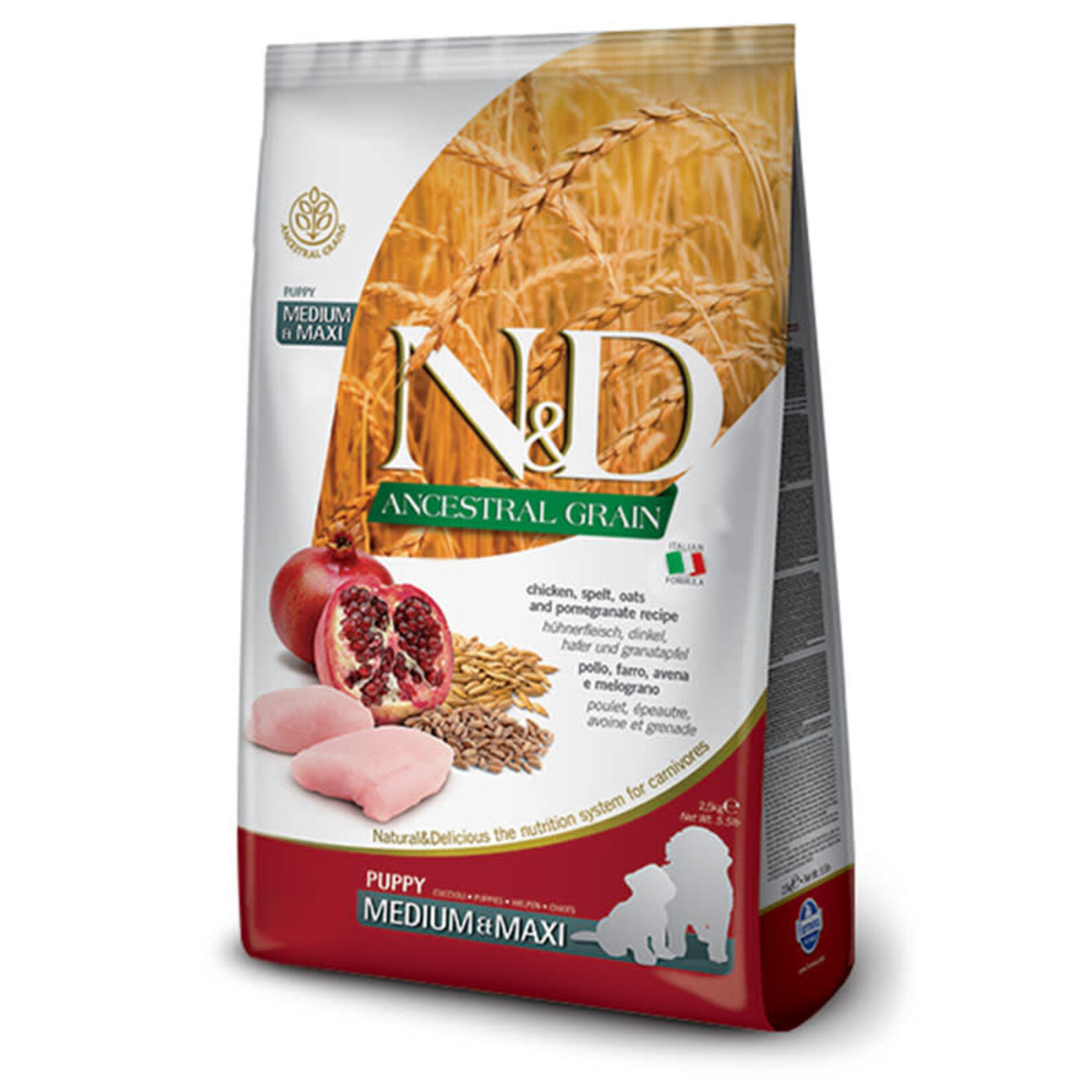 Farmina N&D - PUPPY - Med/Maxi - Grain - Chicken & Pomegranate