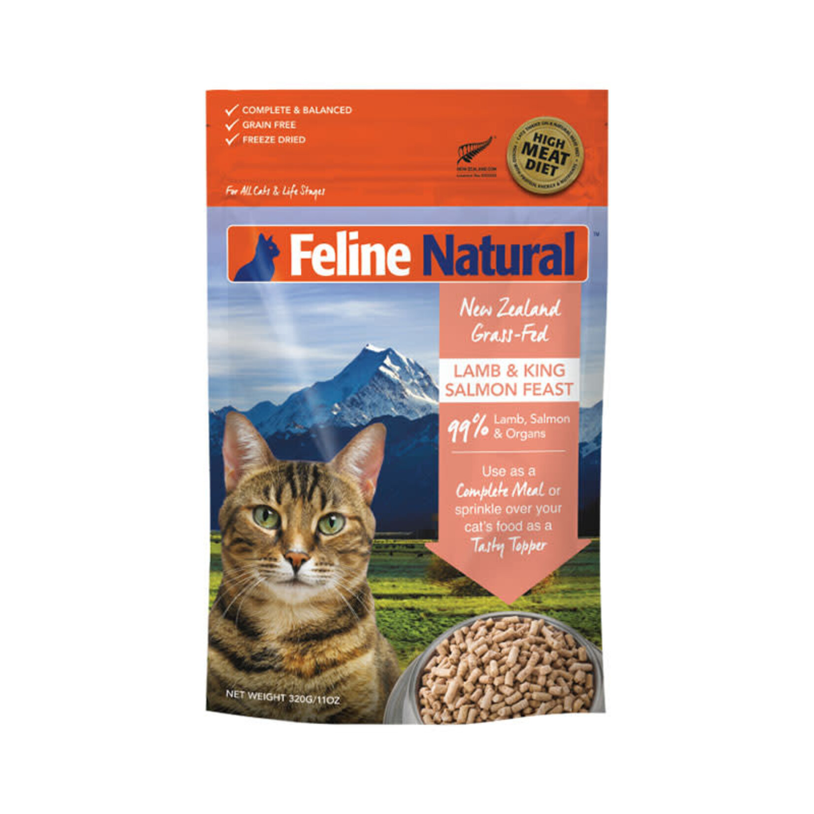 Feline Natural Feline Natural - Freeze Dried Cat Food - Lamb & King Salmon