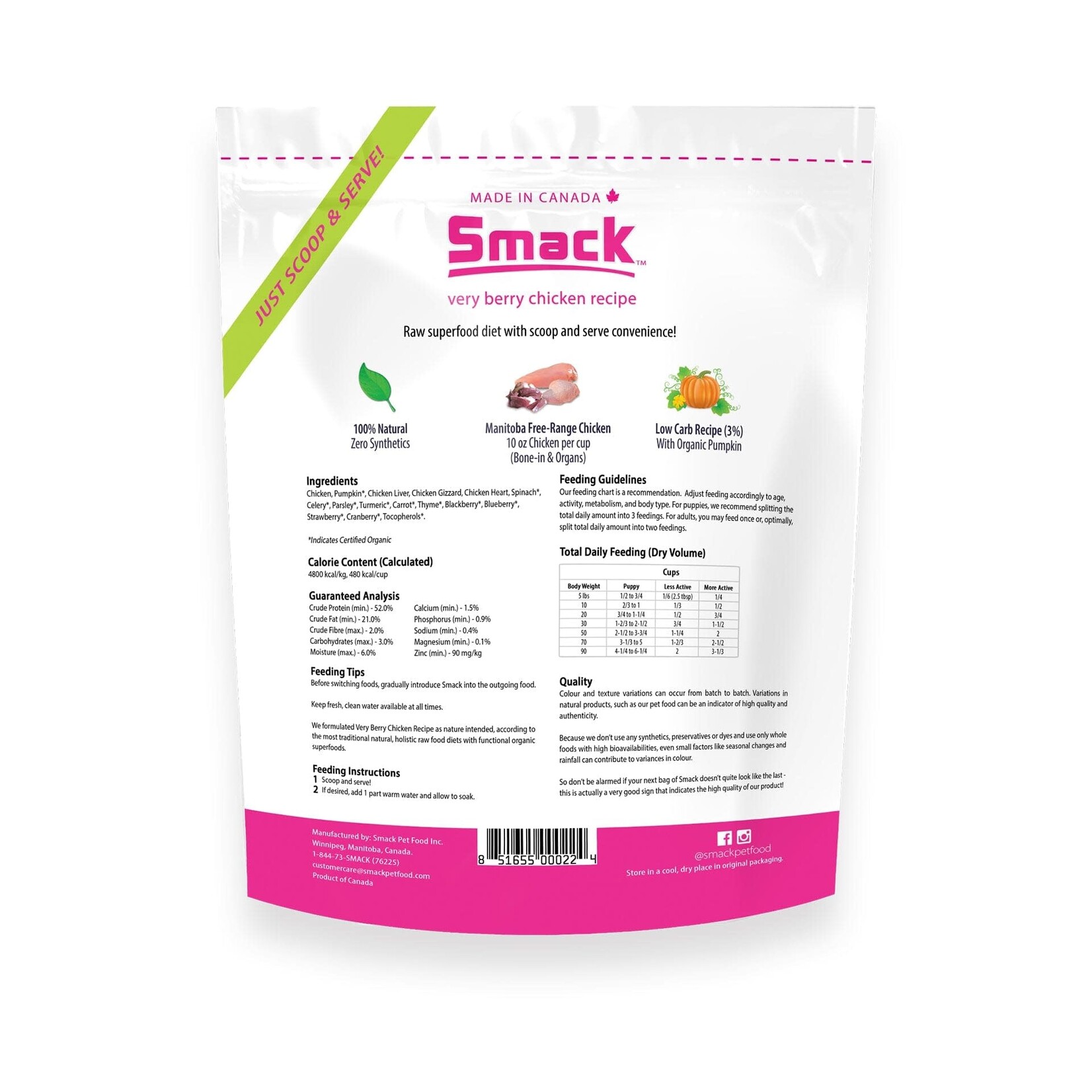 Smack Smack - Pour Chiens - Poulet aux baies