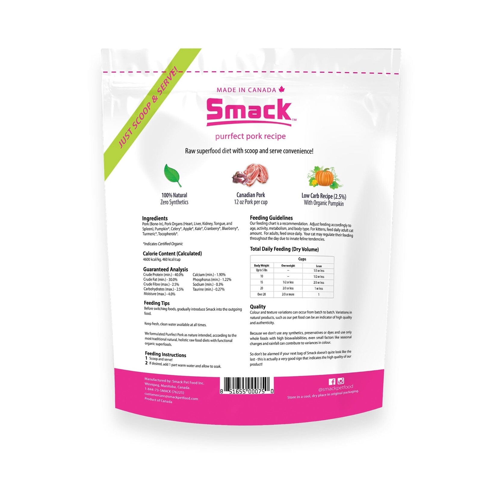 Smack Smack - Pour Chat - Porc Purrfait