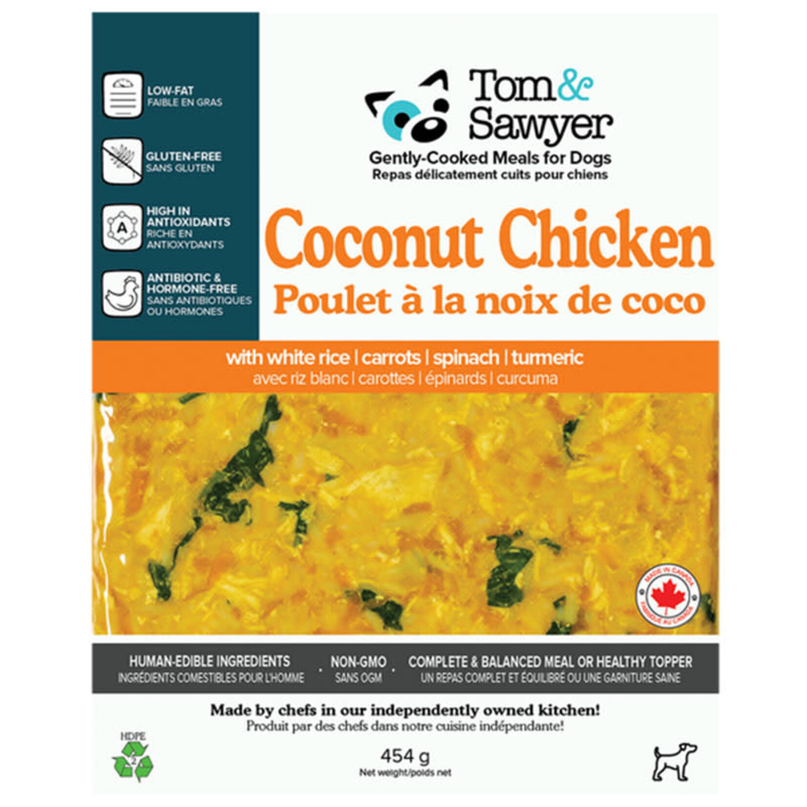 Tom & Sawyer Tom & Sawyer - Poulet à la noix de coco pour chiens - 1 lb