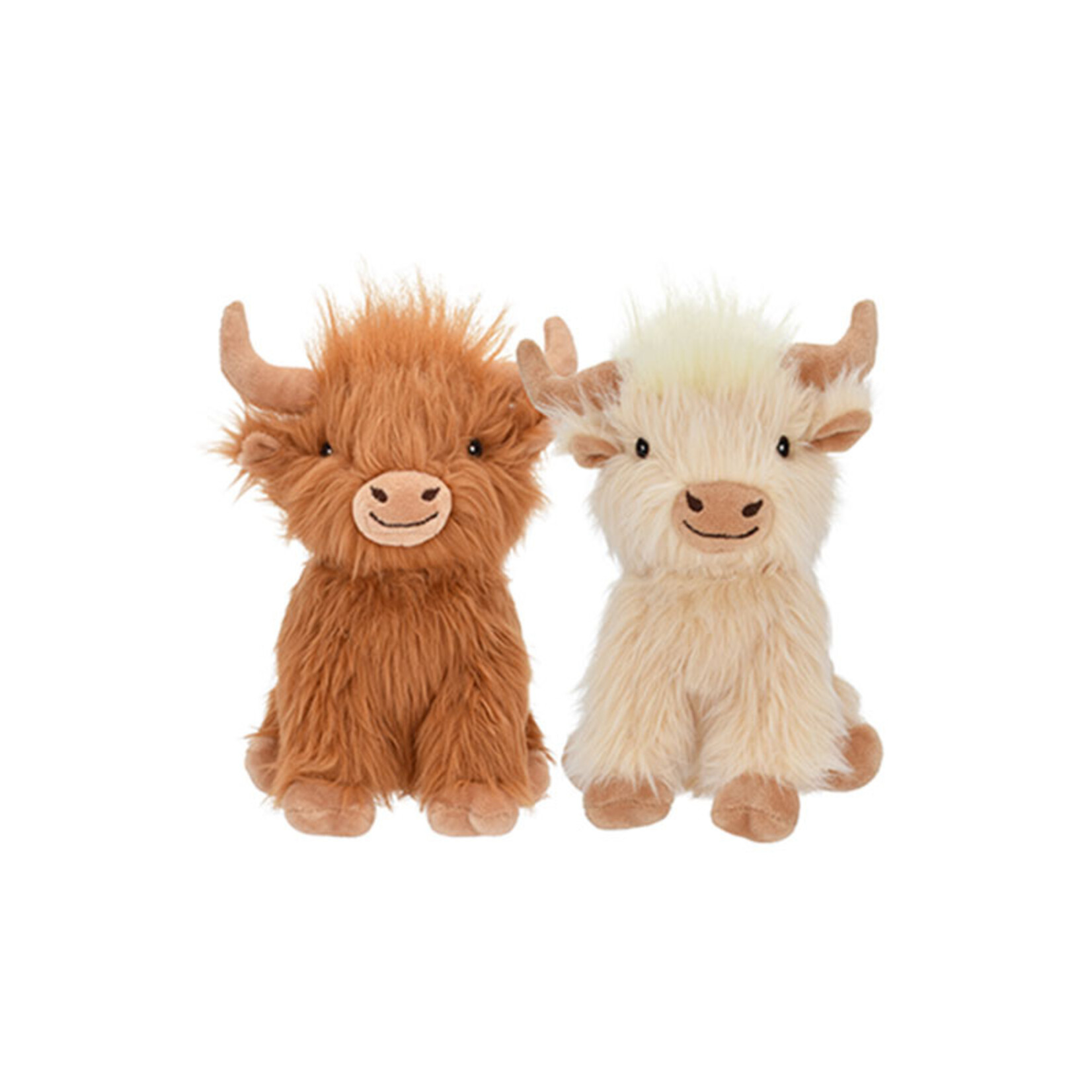 MultiPet - Highland Cow - Assorted Brown & Cream 8"