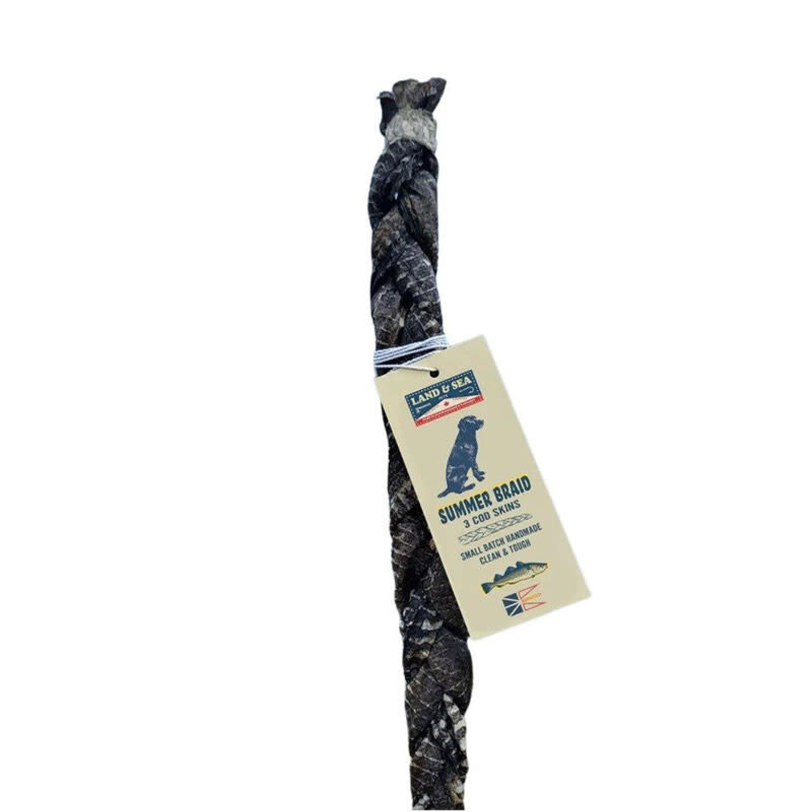 Land & Sea Pet Treats Land & Sea Pet Treats - BRAIDED Cod Skin