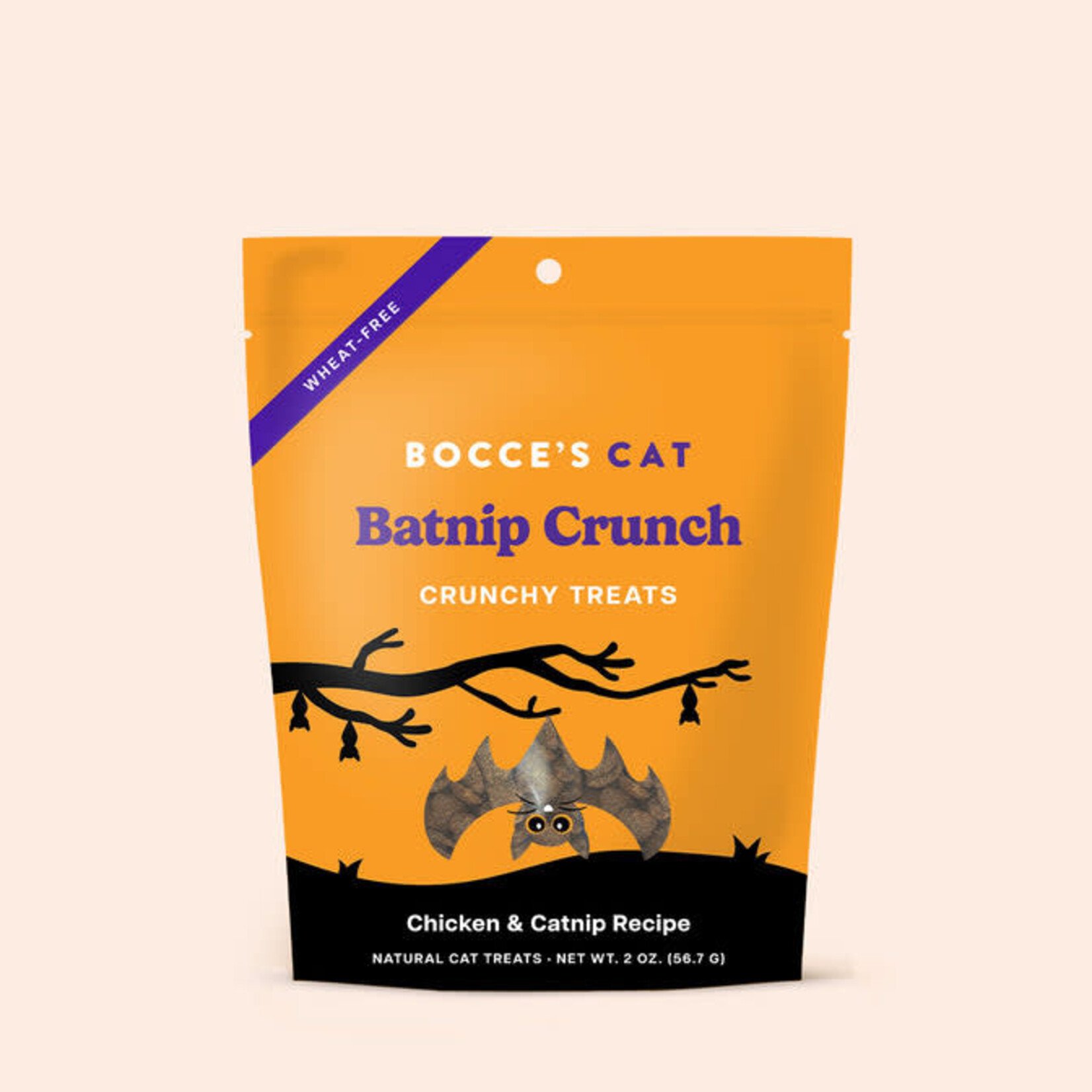 Bocce's Bakery - Batnip Crunch - Chicken & Catnip Recipe - Crunchy Cat Treats - 2oz