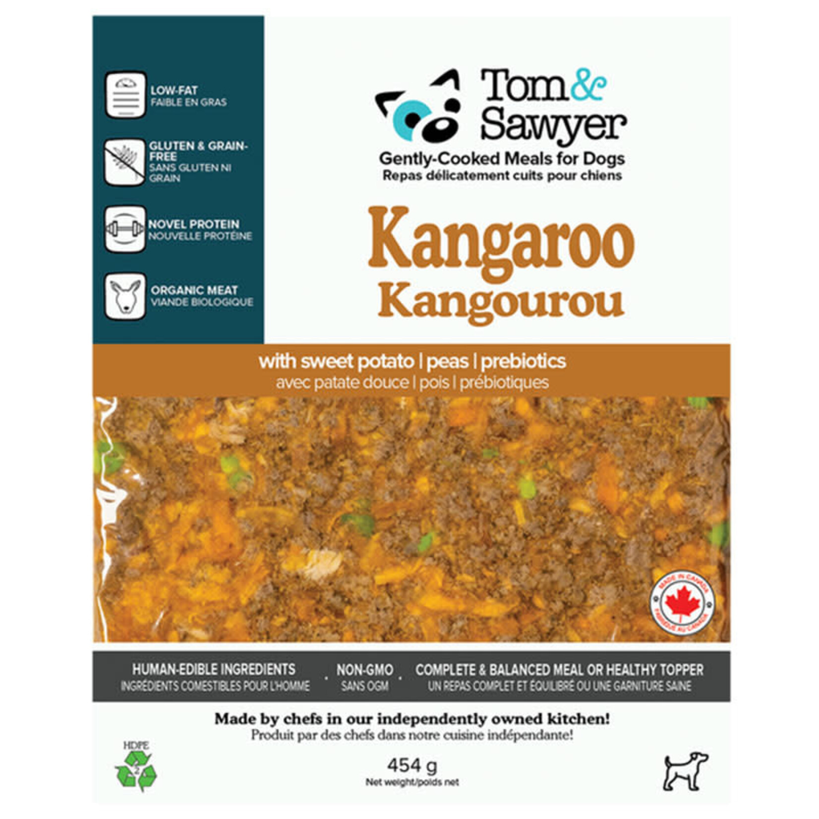 Tom & Sawyer Tom & Sawyer - Dog - Gently Cooked - Kangaroo - 1lb