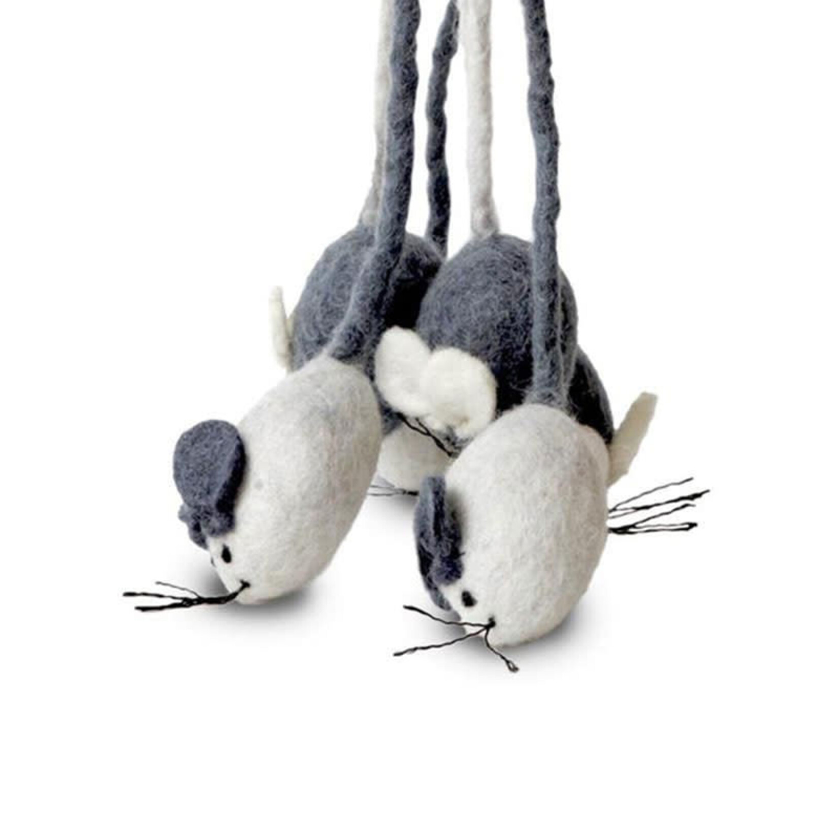 Dharma Dog Karma Cat – Wooden Handle- Wool Felt – Mouse