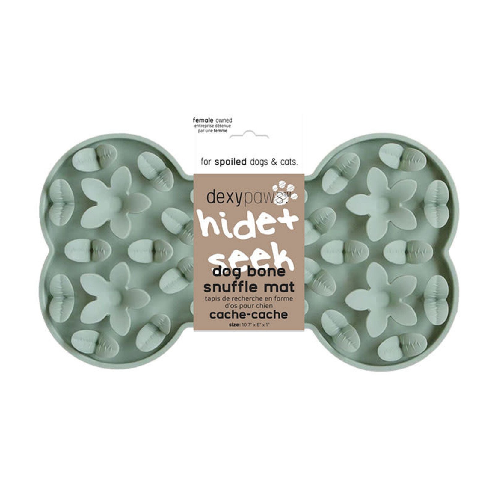 Dexypaws Dexypaws - Dog Bone Enrichment Snuffle Mat - Sage Green