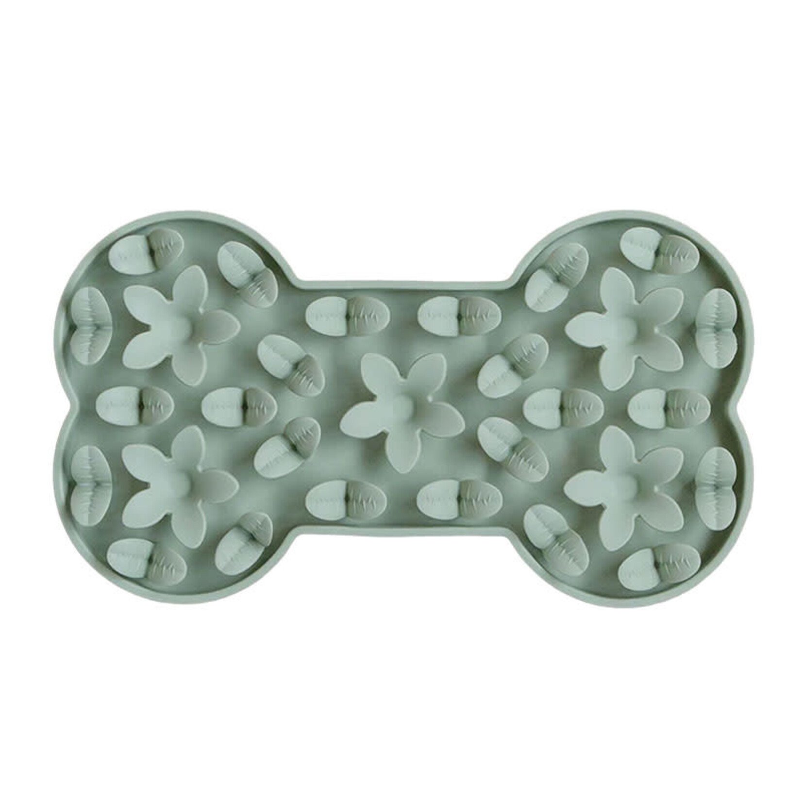 Dexypaws Dexypaws - Dog Bone Enrichment Snuffle Mat - Sage Green