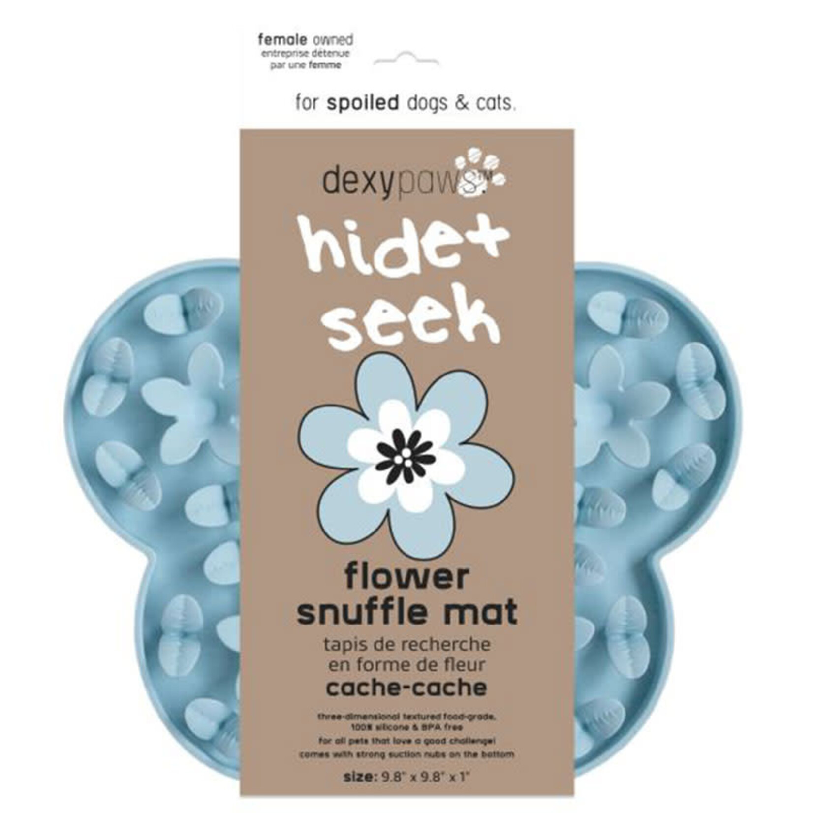 Dexypaws Dexypaws - Blue Flower Enrichment Snuffle Mat
