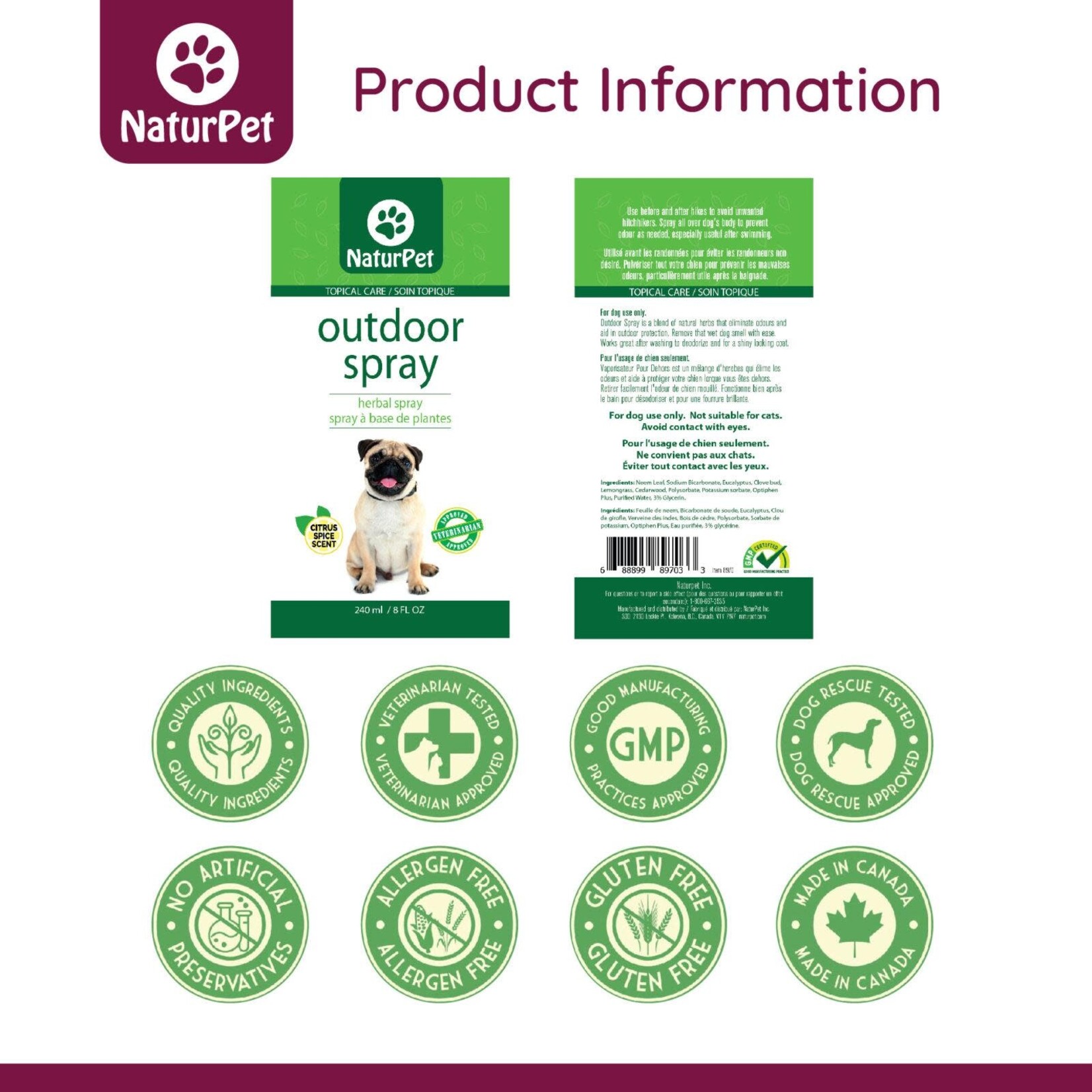 NaturPet - Outdoor Spray - 8oz