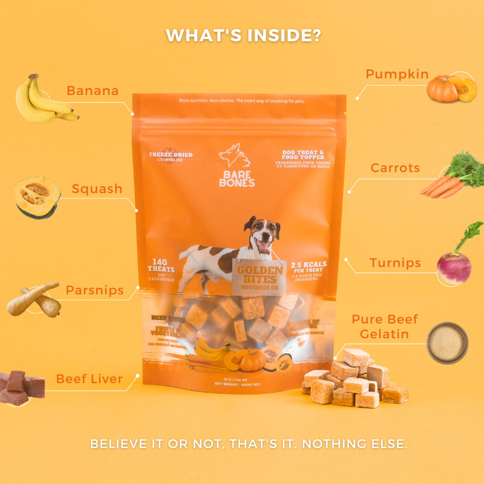 Bare Bones Bare Bones - Golden Bites - 35g (140 treats)