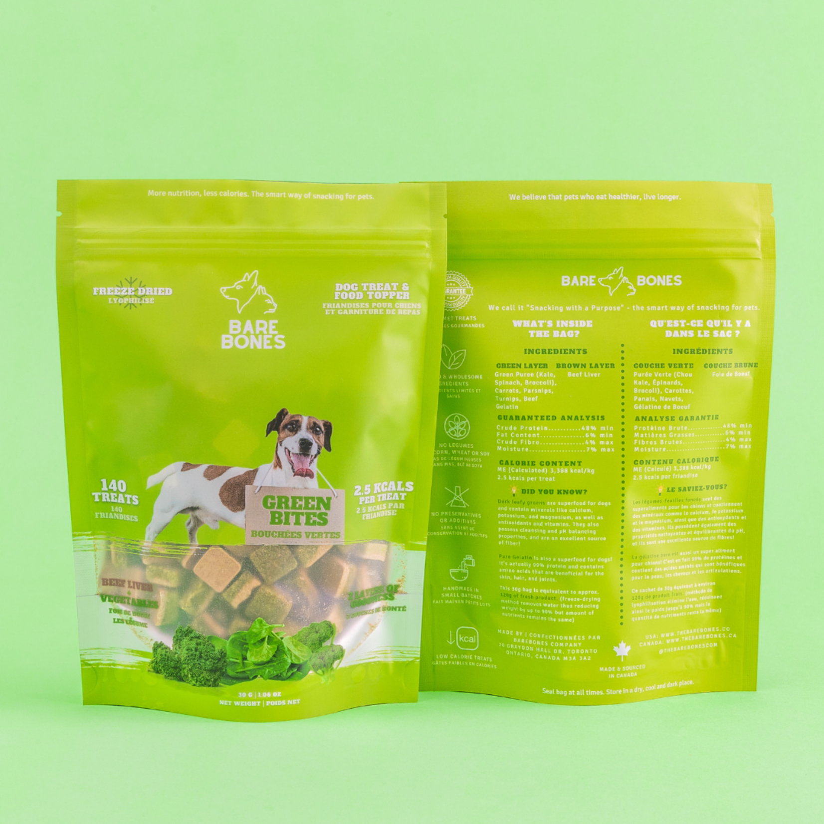 Bare Bones Bare Bones - Green Bites - 35g (140 treats)