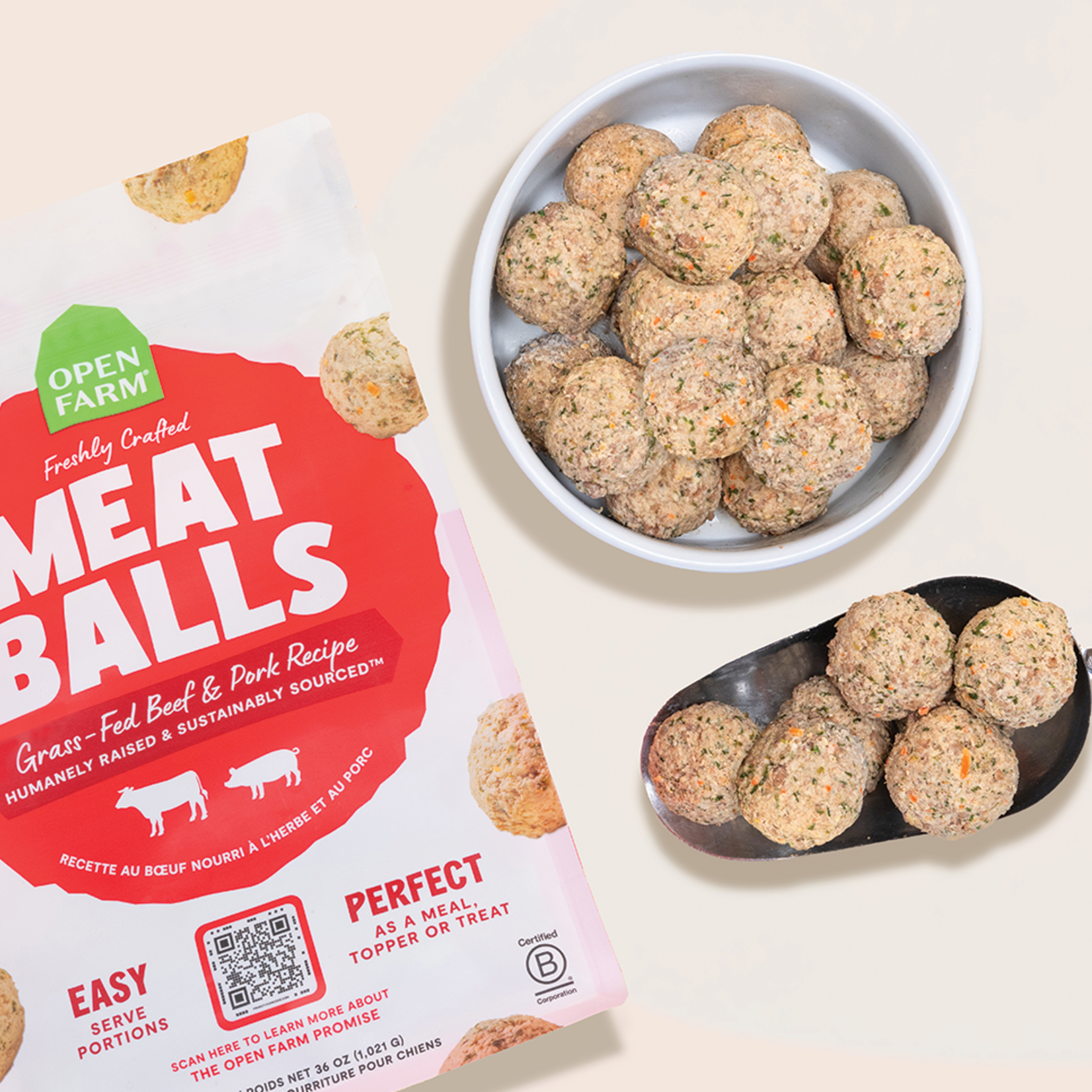 Open Farm Open Farm - Freshly Crafted - Meat Balls - Beef & Pork