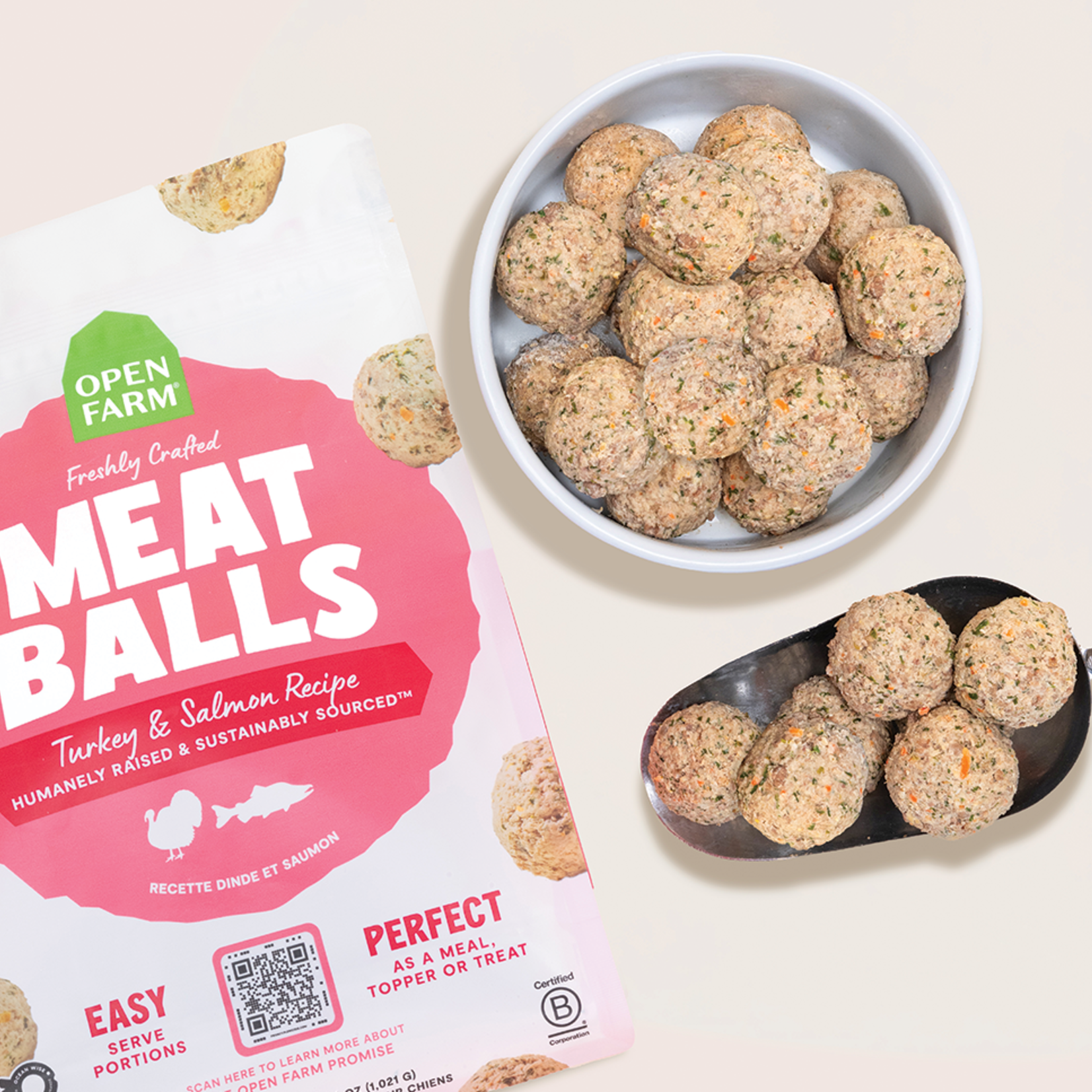 Open Farm Open Farm - Freshly Crafted - Meat Balls - Turkey & Salmon