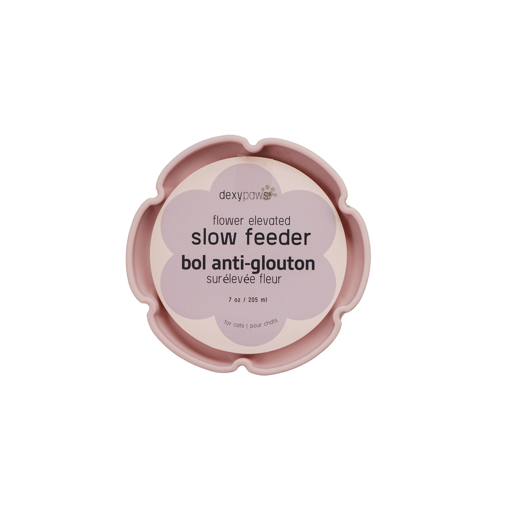 Dexypaws Dexypaws - Bol anti-glouton pour chats - 7.75oz - Rose Poudré