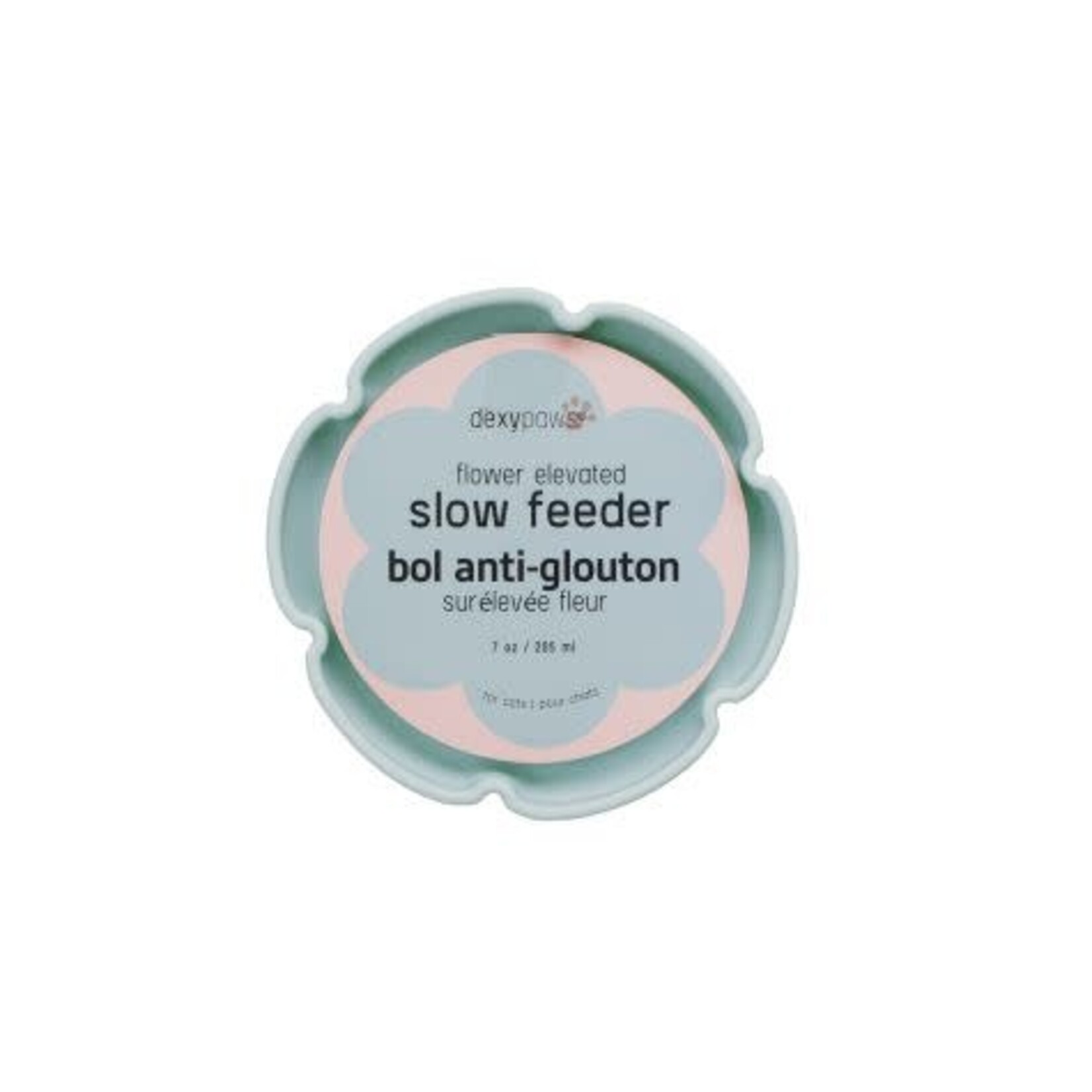 Dexypaws Dexypaws - Ceramic Slow Bowl for cats - 7.75oz - Sage
