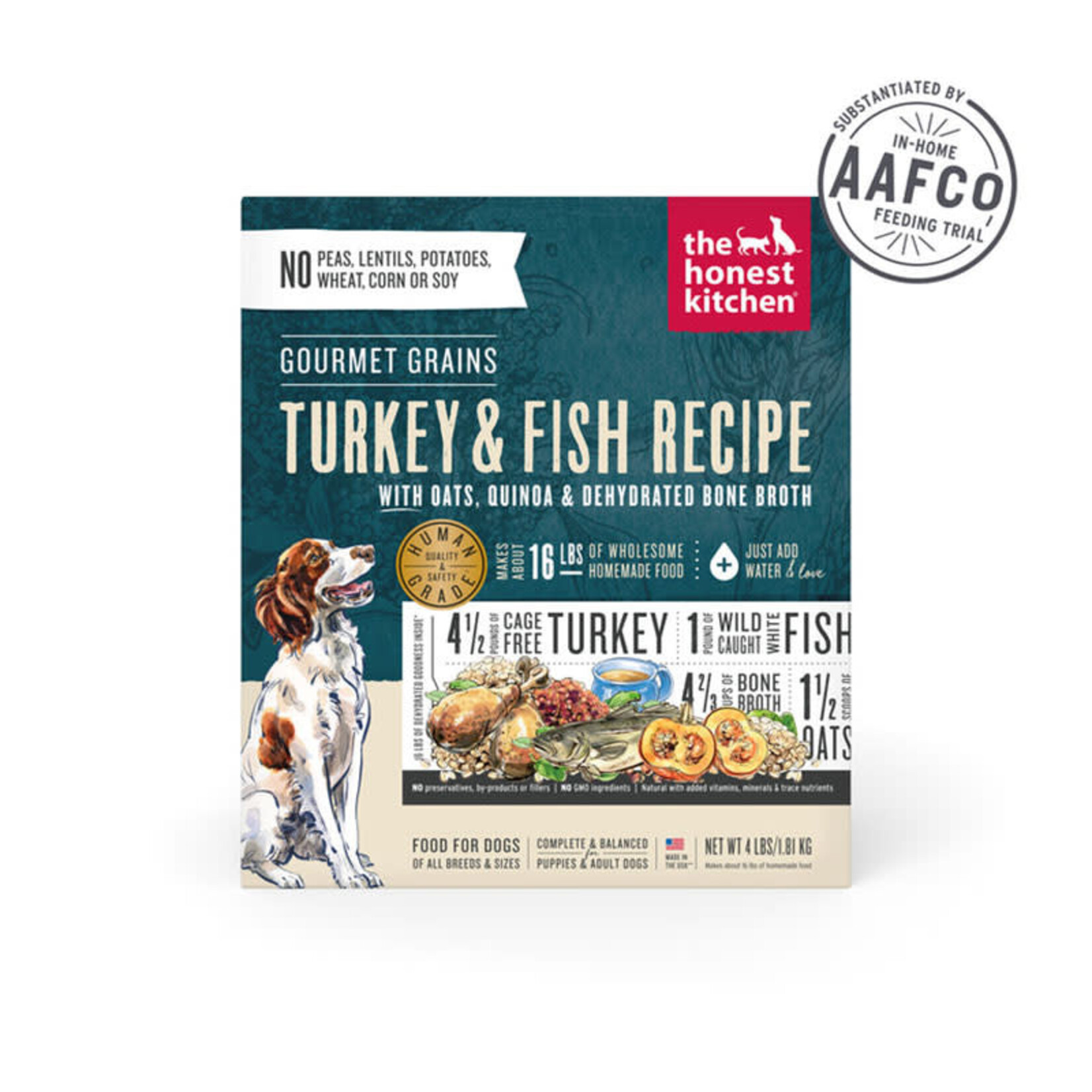 Honest Kitchen Honest Kitchen - Céréales gourmandes - Dinde et poisson blanc - 4lb