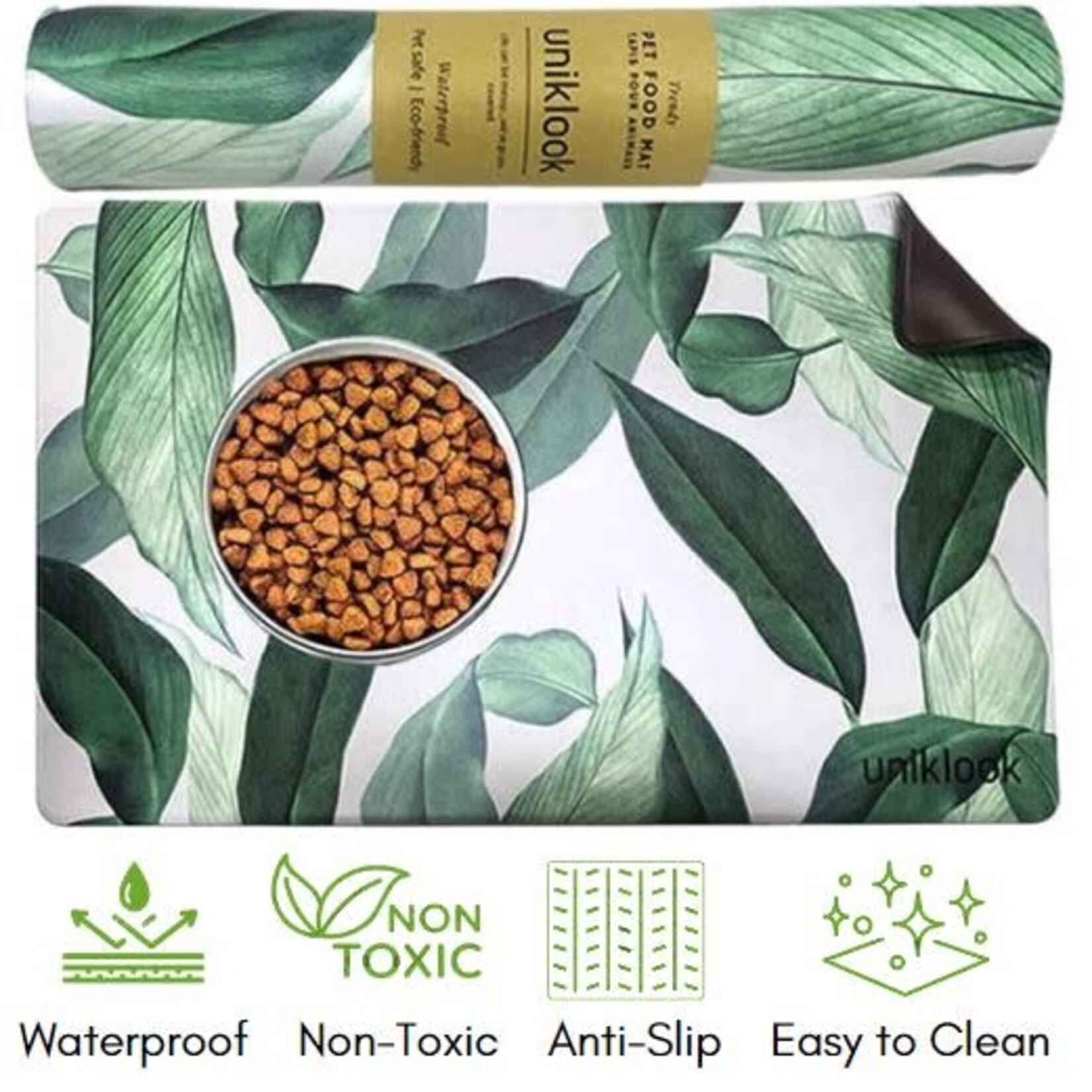 Uniklook - Pet Food Mat - Palms