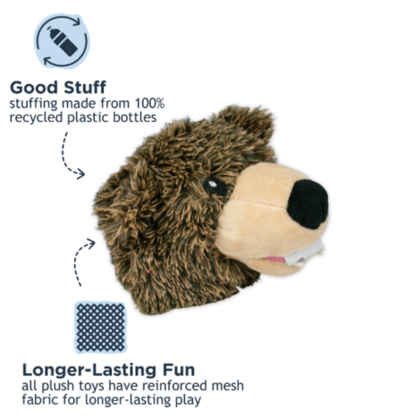 Tall Tails – Grizzly – Balle couinante 2 en 1 – 4″