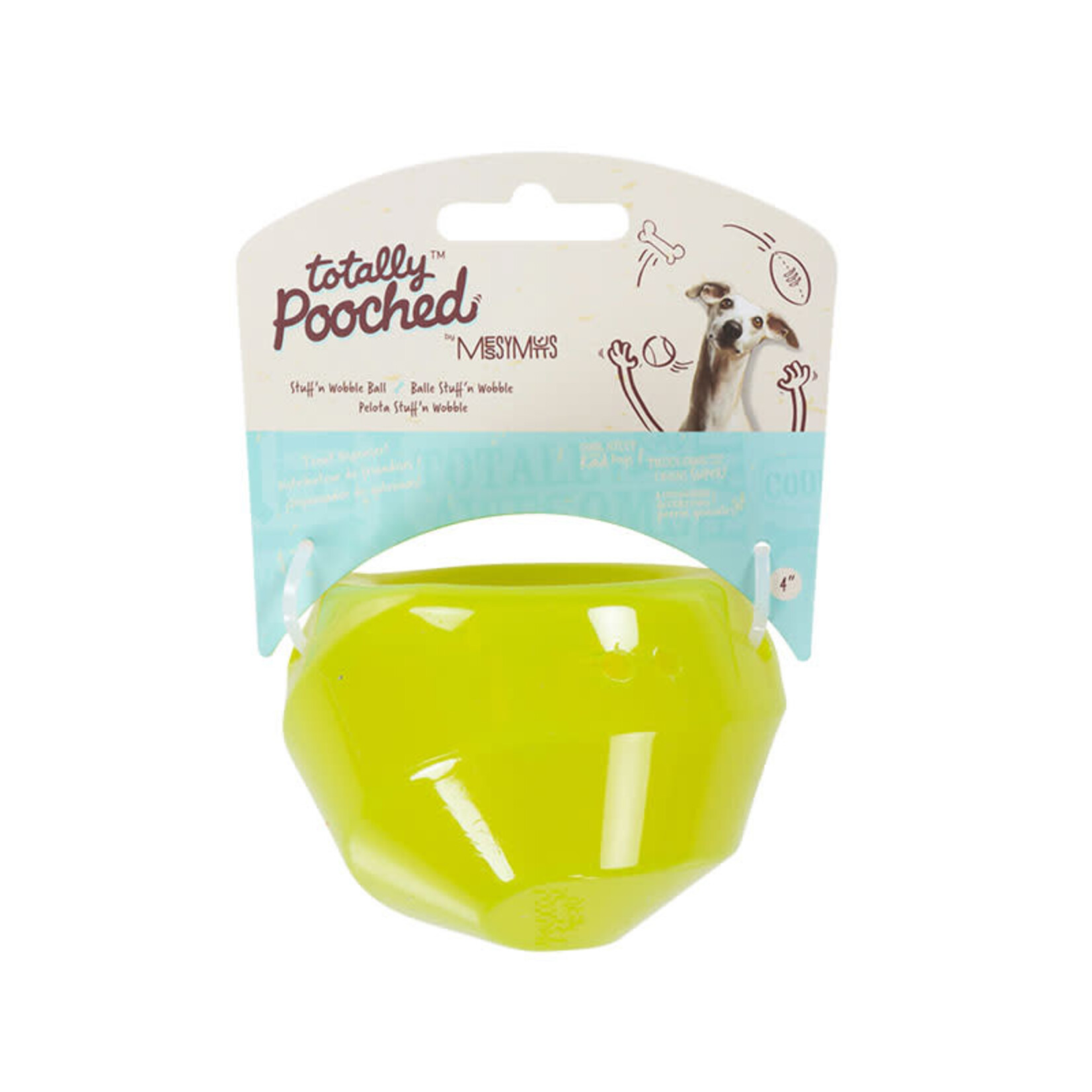 Totally Pooched - Stuff'n Wobble Ball - 3" - Green