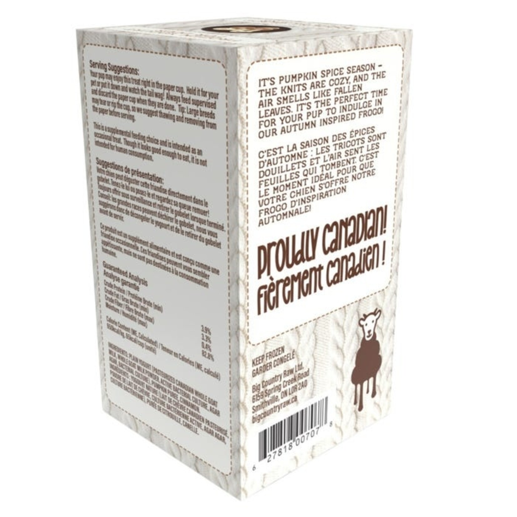 Big Country Raw Frozen Goat - Pumpkin Spice - 3 x 100ml