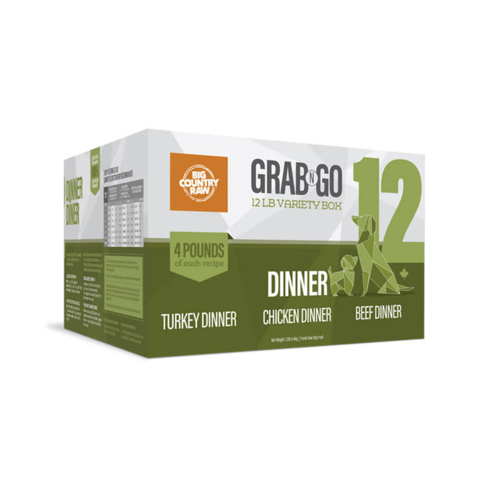 Big Country Raw Big Country Raw - Grab'n'Go - Dinner Deal - 12lb