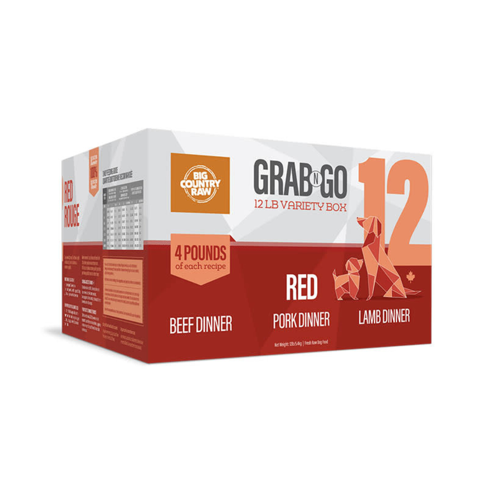 Big Country Raw Big Country Raw - Grab'n'Go - Red Deal - 12lb